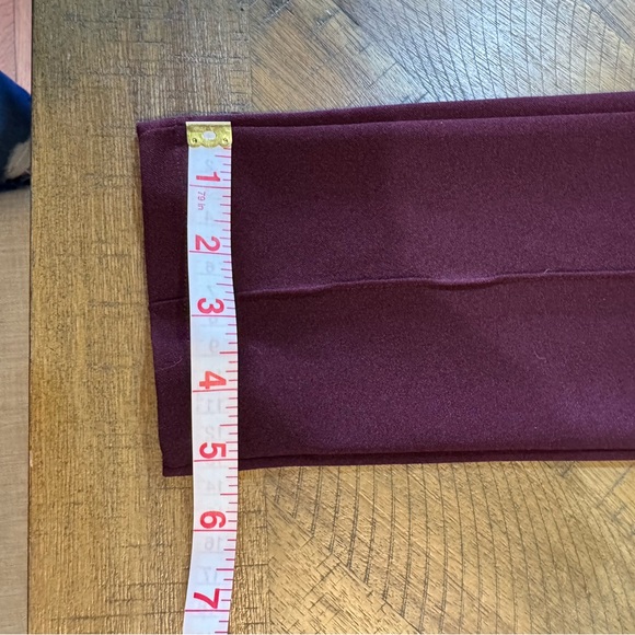 SHEIN Deep Burgundy Skinny Work Pants - Picture 6 of 10